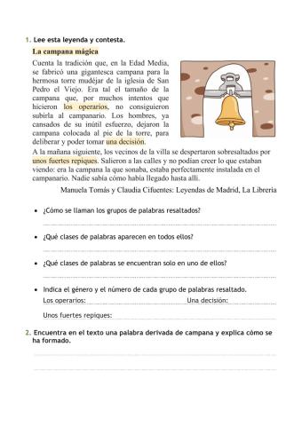 Repaso tema 3 Lengua