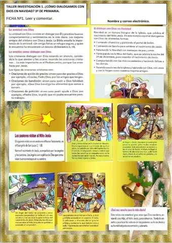 Taller investigación 1. ¿cómo dialogamos con dios en navidad? 3º de primaria.ceip al-andalus