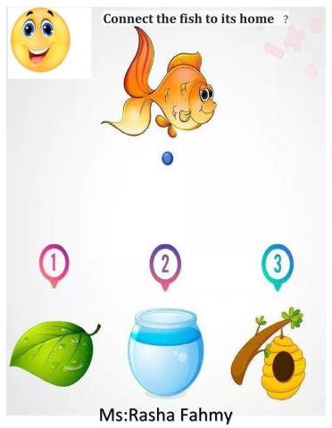 Connect the fish to its home?