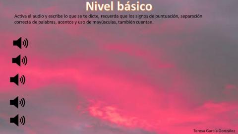 Nivel básico. Dictado Cenicienta