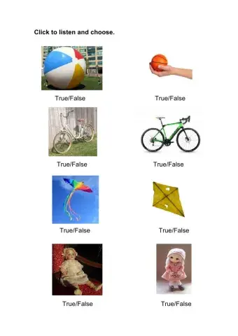 Adjectives and toys1º(I)