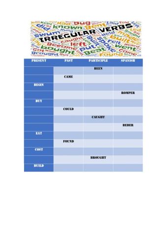 Irregular verbs