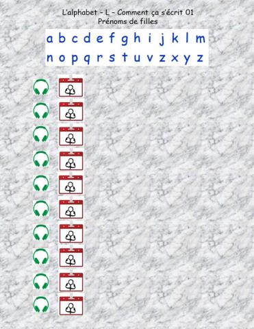 Alphabet - L - Comment ça s'écrit ? 01