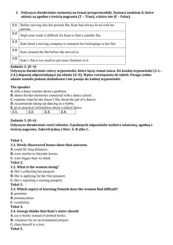 Matura język angielski poziom podstawowy