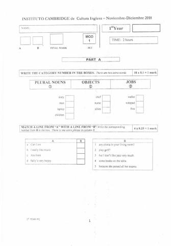 Cambridge exam practice