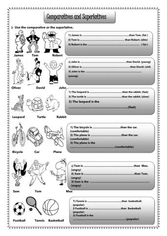 COmparatives and superlatives