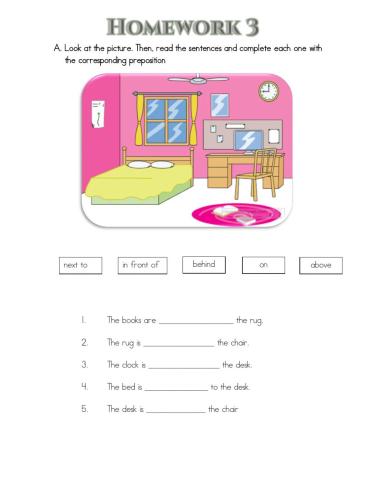 Prepositions Homework 3