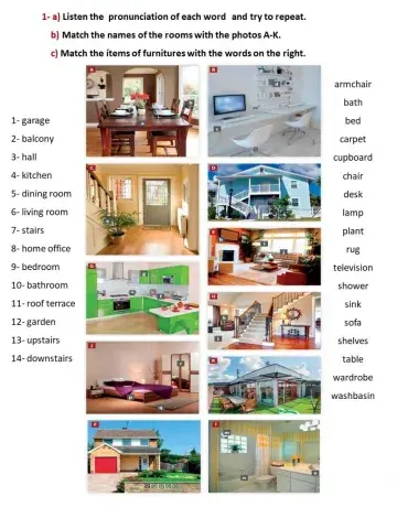 Rooms and furnitures