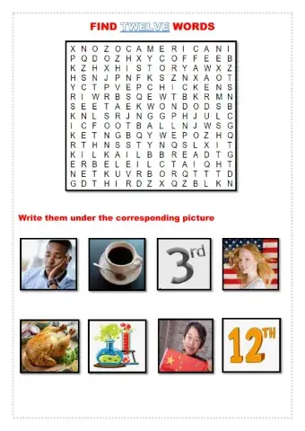 Word Seach-Write the Words