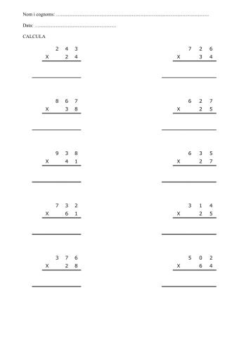 Multiplicacions 2 xifres