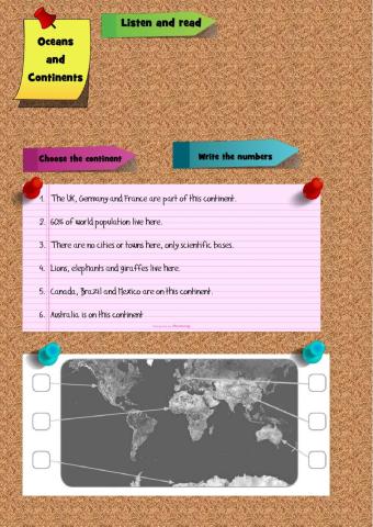 Oceans and Continents