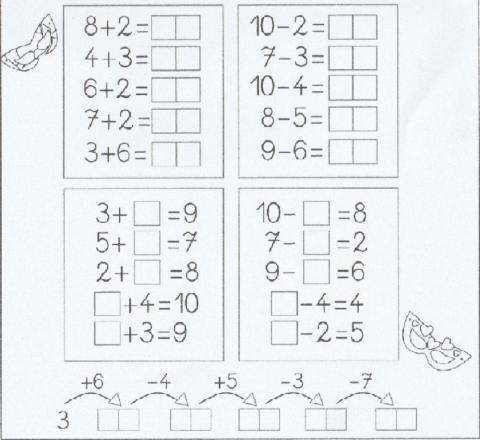 Összeadás, kivonás 0-10-ig