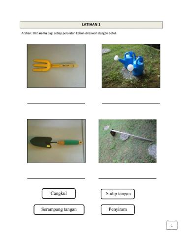 Latihan KVS Tanaman (disediakan oleh : Pn. Siti Noor Rohaya)