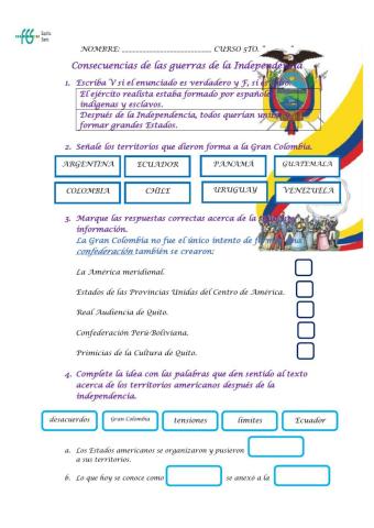 Consecuencias de las guerras de la Independencia.