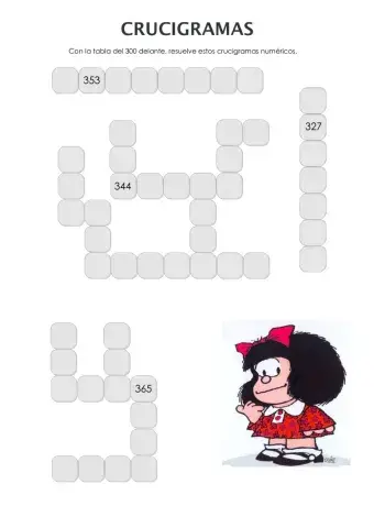 Los números hasta el 399