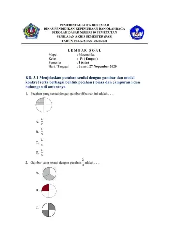 PAS Matematika KD 3.1