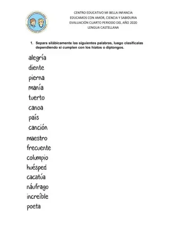 Evaluación Lengua Castellana