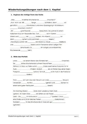 Wiederholungsübungen nach dem 1. Kapitel