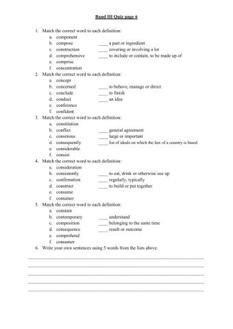 Vocabulary Band III p6