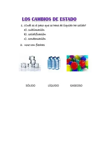 Los cambios de estado