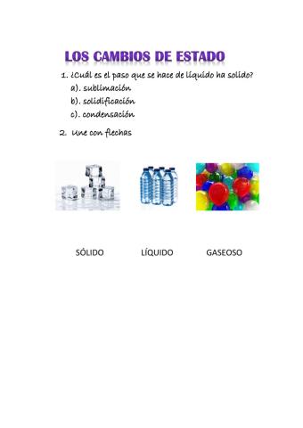 Los cambios de estado