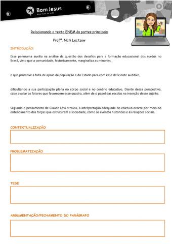 Partes do texto ENEM