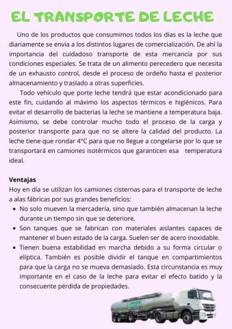 Transporte de lecha