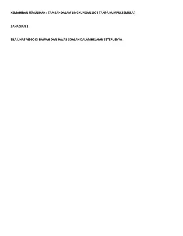 Tambah lingkungan 100 Tanpa Kumpul Semula - part 1