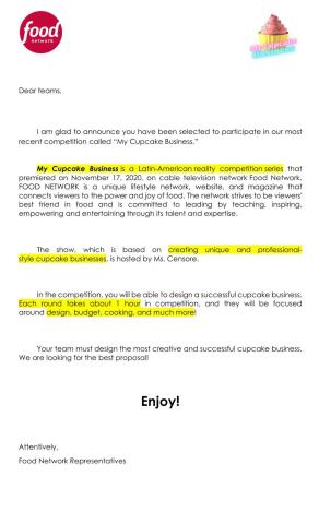 My Cupcake Business - Agreement