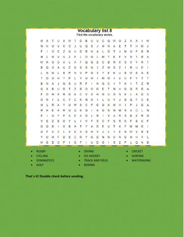 Quiz list 8