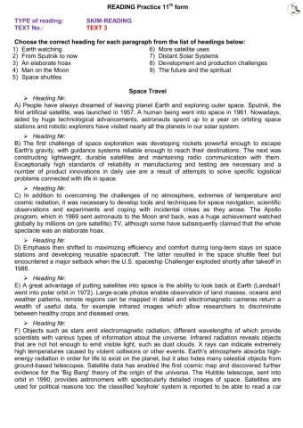 Reading part 1 text 3