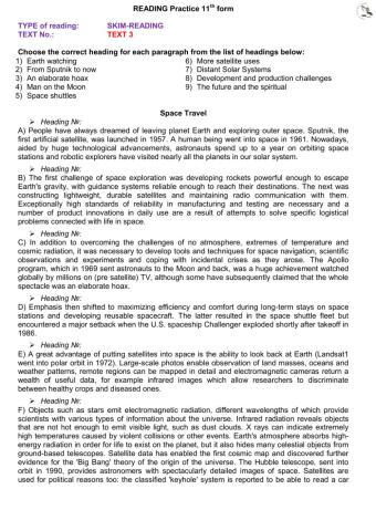 Reading part 1 text 3