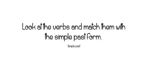 Matching verbs in simple past