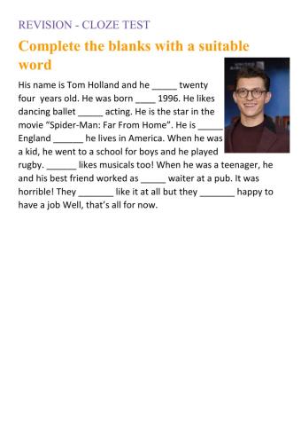 Cloze test revision