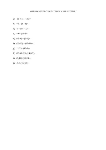 Enteros con paréntess