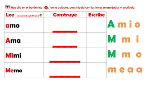 Mimi y Memo lee, construye, escribe