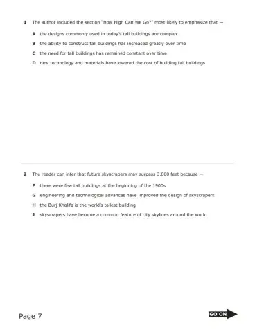 Going Up - Questions