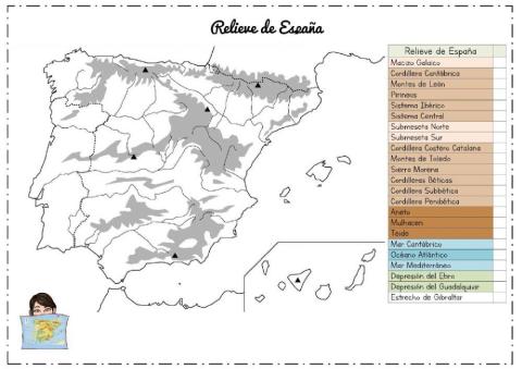 El relieve de España