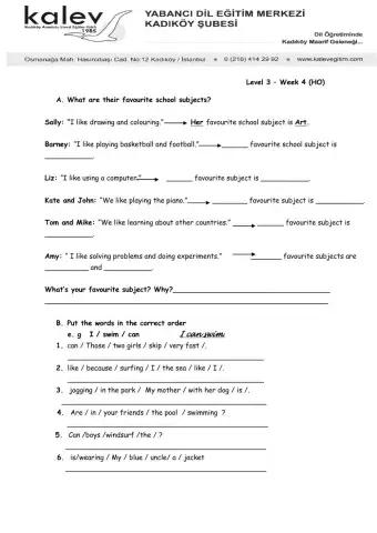 Level 3 Week 4 Handout