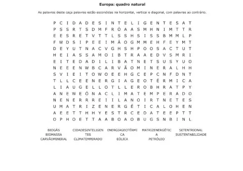 Europa:quadro natural