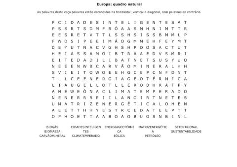 Europa:quadro natural