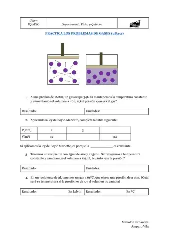 Leyes gases problemas 2ESO FQ