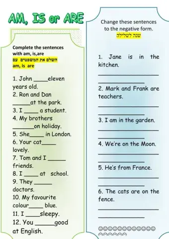 To be- positive and negative