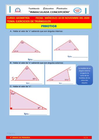 Triángulos- ejercicios