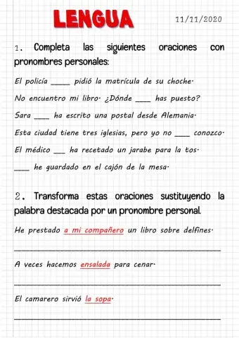 Pronombres personales