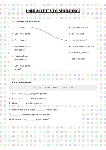 Unit 2. Let-s go shopping.