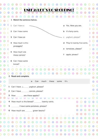 Unit 2. Let-s go shopping.