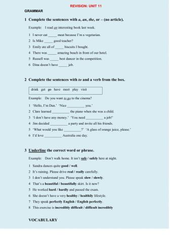 Adjectives and adverbs