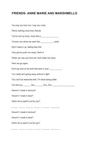 Friends by Marshmello and Anne-MArie