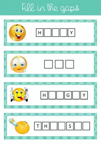 Feelings and emotions vocabulary